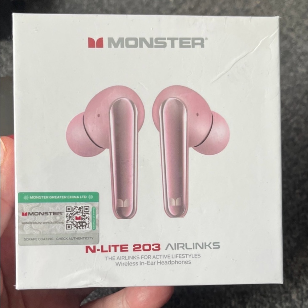 N-Lite 203 Airlinks Pink Earbud Headphones